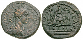 Cappadocia, Caesareia-Eusebia. Severus Alexander. A.D. 222-235. AE 29 (28.5 mm, 8.12 g, 7 h). Dated RY 1 (A.D. 222). ΑΥ Κ Μ ΑΥΡ ЄΟΥ ΑΛЄΞΑΝΔΡ, radiate,...