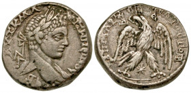 Syria, Seleucis and Pieria. Antiochia ad Orontem. Elagabalus. A.D. 218-222. BI tetradrachm (26.3 mm, 14.86 g, 8 h). Struck A.D. 219. AYT KMA ANTΩNEINO...