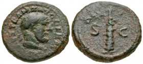 Trajan. A.D. 98-117. AE quadrans (16.10 mm, 2.73 g, 1 h). Rome mint, struck A.D. 101. [IMP] CAES TRAIAN AVG GERM, diademed bust of bearded Hercules ri...