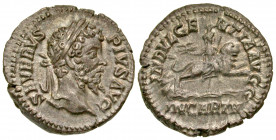Septimius Severus. A.D. 193-211. AR denarius (19.07 mm, 3.45 g, 7 h). Rome mint, struck A.D. 203. SEVERVS PIVS AVG, laureate head right / INDVLGENTIA ...