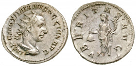 Trajan Decius. A.D. 249-251. AR antoninianus (22.52 mm, 4.43 g, 5 h). Rome mint, struck A.D. 250. IMP C M Q TRAIANVS DECIVS AVG, radiate, draped and c...
