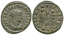 Numerian. A.D. 283-284. BI antoninianus (22 mm, 3.22 g, 6 h). Cyzicus mint, Struck A.D. 284. IMP C NVMERIANVS P F AVG, radiate, draped and cuirassed b...