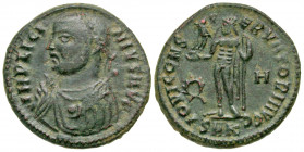 Licinius II. Caesar, A.D. 317-324. AE follis (18.6 mm, 3.19 g, 12 h). Cyzicus mint, struck A.D. 317-320. D N VAL LICIN LICINIVS NOB C, laureated and d...
