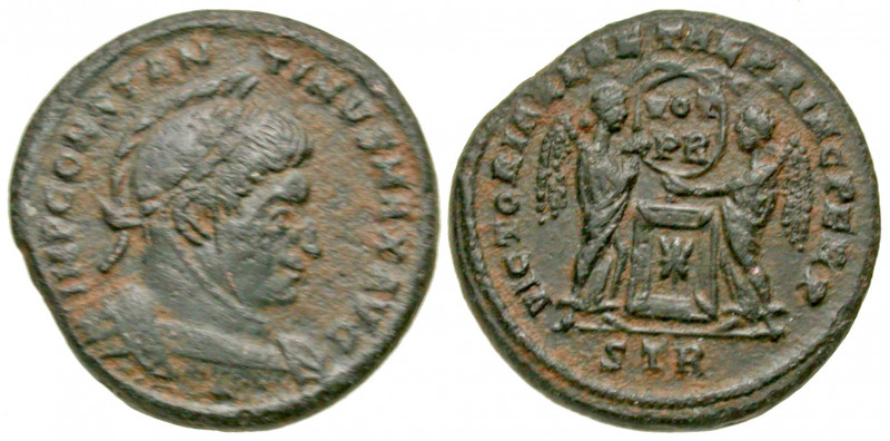 Constantine I. A.D. 307/10-337. AE follis (17.4 mm, 2.72 g, 6 h). Trier mint, St...