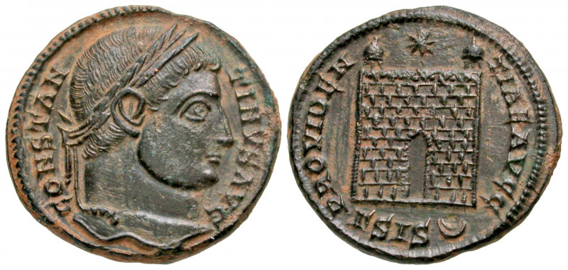 Constantine I. A.D. 307/10-337. AE follis (18.3 mm, 3.09 g, 7 h). Siscia mint, S...