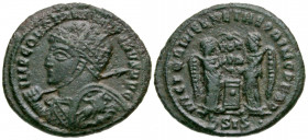 Constantine I. A.D. 307/10-337. AE follis (20.5 mm, 2.87 g, 1 h). Siscia mint, Struck A.D. 319. IMP CONSTAN-TINVS AVG, cuirassed bust of Constantine I...