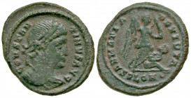 Constantine I. A.D. 307/10-337. AE follis (22 mm, 3.30 g, 7 h). London mint, Struck A.D. 323-324. CONSTAN-TINVS AVG, laureate head of Constantine I ri...