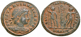 Constantine II. As Caesar, A.D. 317-337. AE follis (16.5 mm, 1.33 g, 6 h). Antioch mint, Struck A.D. 336-337. CONSTANTINVS IVN NOB C, laureate, draped...
