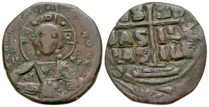 Anonymous (attributed to Romanus III). Ca. 1028-1034. AE follis (28.39 mm, 8.28 ...