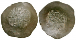 Manuel I Comnenus. 1143-1180. BI trachy (32.4 mm, 3.62 g, 6 h). Constantinople mint. MP-ΘV, the Virgin Mary, enthroned facing, nimbate and wearing pal...