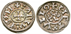 France, Carolingians. Charles le Chauve (the Bald). As Charles II, King of West Francia, 840-877. AR denier (21 mm, 1.72 g, 8 h). Metxullo (Poitiers) ...