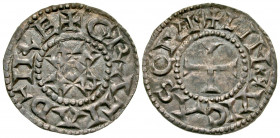 France, Carolingian. Eudes. A.D. 888-897. AR denier (22 mm, 1.53 g, 3 h). Limovicas (Limoges) mint, King of West Francia, 887-898. + GRΛTIΛ D-I RE, OD...