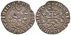Italy, Papal States. Martin V. 1417-1431. AR carlino (27.2 mm, 3.80 g, 11 h). Emergency emission on the model of the lily of Naples. Rome mint, Undate...