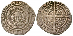 England. Edward III. 1327-1377. AR half groat (21.9 mm, 1.99 g, 10 h). London mint, Pre-treaty class C, 1351-1352. +EDWARD' · D'· G'· REX· AINGLI· Z· ...