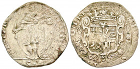 Italian States, Savoy. Vittorio Amedeo I. 1630-1637. AR 5 soldi (26.9 mm, 5.59 g, 8 h). Type 3. Torino mint. MIR 717; KM 130. Fine, weak spots. Rare.