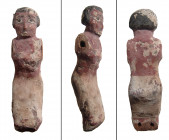 A nice Egyptian wooden figure, Middle Kingdom, ca. 2061 - 1690 B.C. ,from a model depicting a scene from everyday life, the male figure is kneeling, w...