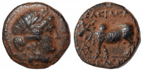 SELEUKID KINGS OF SYRIA. Seleukos II Kallinikos, 246-226 BC. Ae (bronze, 4.24 g, 16 mm). 'ΔΕΛ monogram' mint, associated with Antiochia on the Orontes...