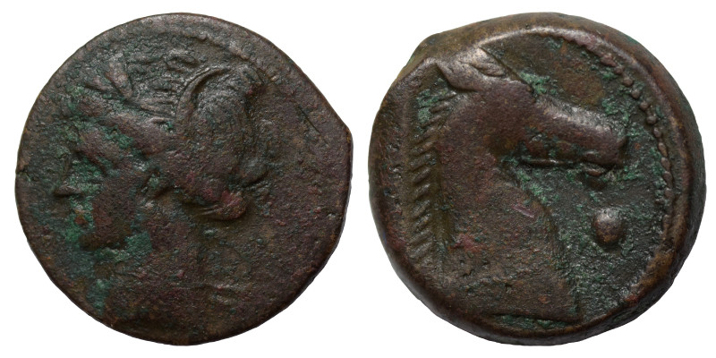 Greek CARTHAGE. Circa 300-264 BC. Ae unit (Shekel?) (bronze, 4.76 g, 19 mm). Car...