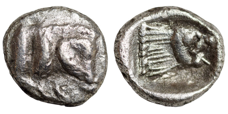 BACTRIA. Greco-Bactrian Kingdom. Uncertain mint, circa 4th century BC. Ar obol (...