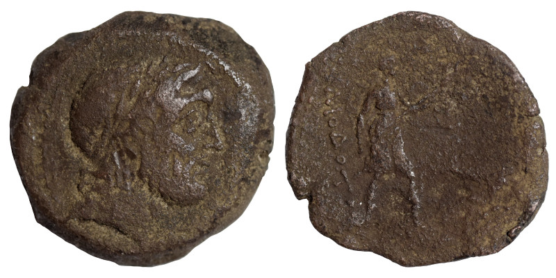 BACTRIA. Greco-Bactrian Kingdom. Diodotos I or II, 256-225 BC. Ae unit (bronze, ...