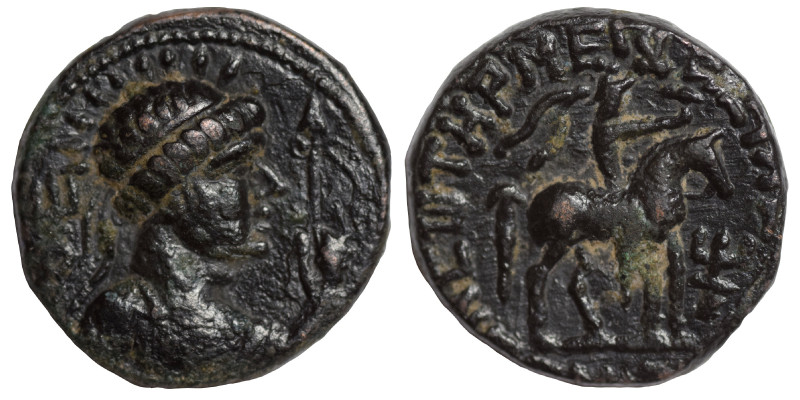 INDIA, Kushan Empire. Vima Takto (Soter Megas), circa 80-105. Ae tetradrachm (br...