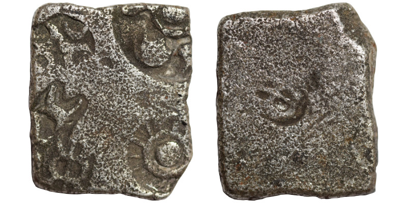 INDIA, Mauryan Empire. Karshapana (Silver, 2.50 g, 15x12 mm), circa 2nd century ...