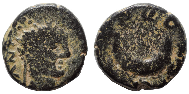 MESOPOTAMIA. Carrhae. Caracalla (?). Ae (bronze, 2.08 g, 13 mm). ANTΩ [..].bust ...