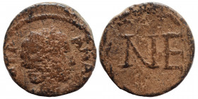 MESOPOTAMIA. Nisibis. Tranquillina, Augusta, 241-244. Ae (bronze, 3.68 g, 15 mm). CAB TPANK [...] Diademed and draped bust of Tranquillina to right. R...