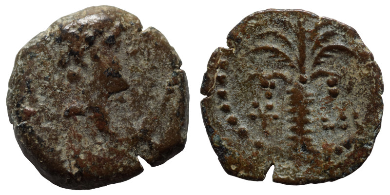 PHOENICIA. Tyre, circa 2nd-1st century BC. Ae (bronze, 1.00 g, 13 mm). Head of T...
