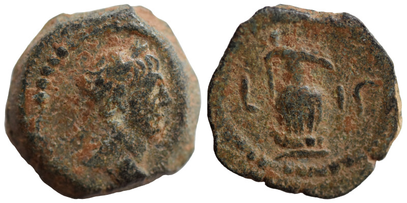 EGYPT. Alexandria. Trajan, 98-117. Dichalkon (bronze, 1.60 g, 14 mm), dated RY y...