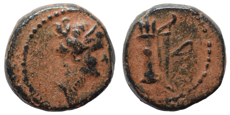 Uncertain. Pseudo-autonomous, ca. 1st-2nd c. Ae (bronze, 2.76 g, 18 mm). Artemis...