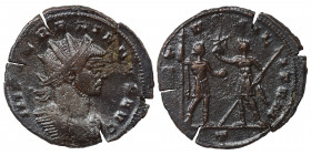 Aurelian, 270 – 275. Antoninianus (silvered bronze, 3.28 g, 22). Rome, struck 273. IMP AVRELIANVS AVG radiate and cuirassed bust to right. Rev. VIRT M...