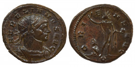 Aurelian, 270-275. Antoninianus (silvered bronze, 4.07 g, 21 mm), Rome, struck, 274. AVRELIANVS AVG radiate and cuirassed bust right. Rev. ORIENS AVG ...