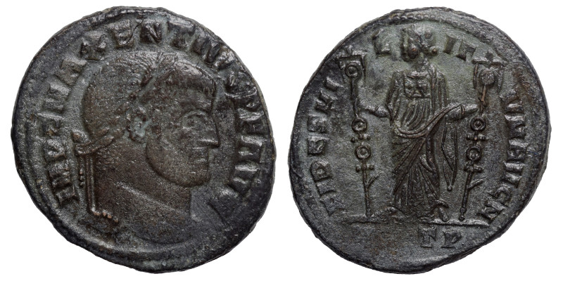 Maxentius, 307-312. Nummus (bronze, 6.27 g, 26 mm). Ostia, struck 309-312. IMP C...