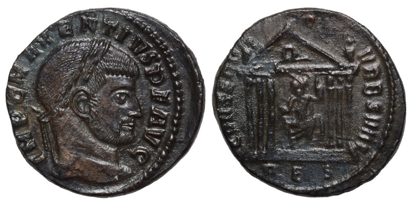 Maxentius, 307-312. Follis (bronze, 5.88 g, 24 mm), Rome.IMP C MAXENTIVS P F AVG...