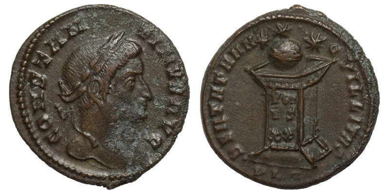 Constantine I, 307/310-337. Follis (bronze, 3.35 g, 19 mm), Lugdunum, struck 323...