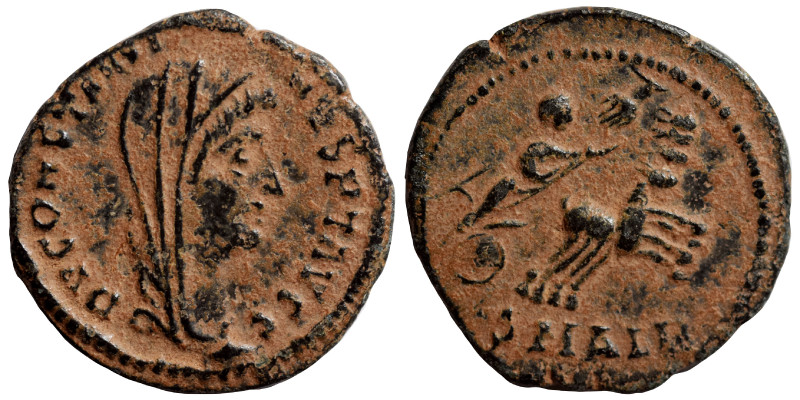 Divus Constantine I, died 337. Follis (bronze, 1.29 g, 16 mm), Alexandria. DV CO...