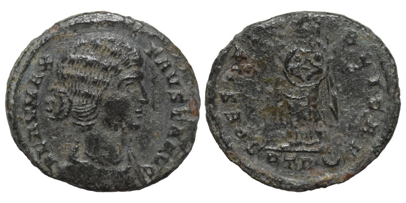 Fausta, Augusta, 324-326. Follis (bronze, 2.16 g, 19 mm). Treveri (Trier), struc...