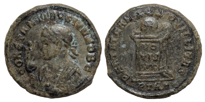 Constantine II, as Caesar, 316-337. Nummus (bronze, 3.01 g, 14 mm). Trier, struc...