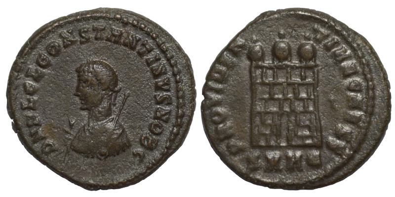Constantine II, as Caesar, 317-337. Follis (bronze, 4.01 g, 19 mm). Heraclea, st...