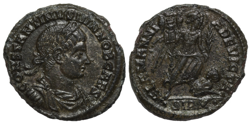 Constantine II, as Caesar, 317-337. Follis (bronze, 2.50 g, 19 mm), Sirmium. CON...