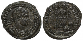 Constantine II, as Caesar, 317-337. Follis (bronze, 2.50 g, 19 mm), Sirmium. CONSTANTINVS IVN NOB CAES Laureate, draped and cuirassed bust right. Rev....