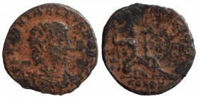 Hanniballianus. Rex Regum, 335-337. Follis (bronze, 1.04 g, 15 mm). Constantinople, struck 336-337. FL HANNIBALLIANVS REGI Bareheaded, draped, and cui...