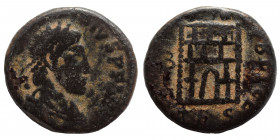 Theodosius I, 379-395. Ae (bronze, 1.50 g, 12 mm), Thessalonica, struck 383-388. DN THEODOSIVS P F AVG, pearl-diademed, draped and cuirassed bust to r...