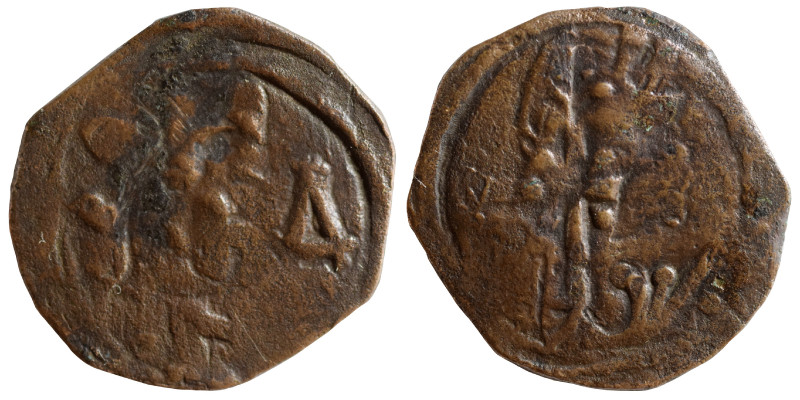 CRUSADERS. Edessa. Baldwin II, second reign, 1108-1118. Follis (bronze, 3.03 g, ...