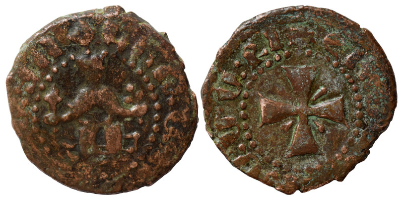 ARMENIA, Cilician Armenia. Gosdantin II (III?), 1344-1363. Pogh (bronze, 1.45 g,...