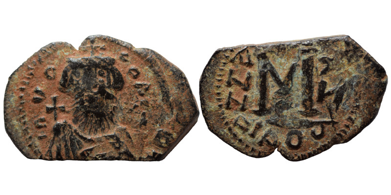 ISLAMIC. Time of the Rashidun. Pseudo-Byzantine types. Fals (bronze, 4.02 g, 27x...