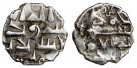 INDIA, Islamic Sultanates. Amirs of Sindh (Habbarids). Ahmad I, circa mid-late 10th century. AR Damma (silver, 0.45 g, 9 mm). Very fine.