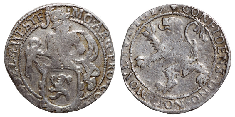 NETHERLANDS. Westfriesland. 1/2 Lion Dollar or Leeuwendaalder (1617). MO ARG PRO...
