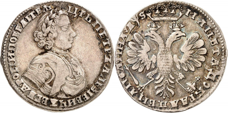 RUSSLAND | GROSSFUERSTENTUM / KAISERREICH
Peter I., 1682 / 1689 - 1725. Poltina...